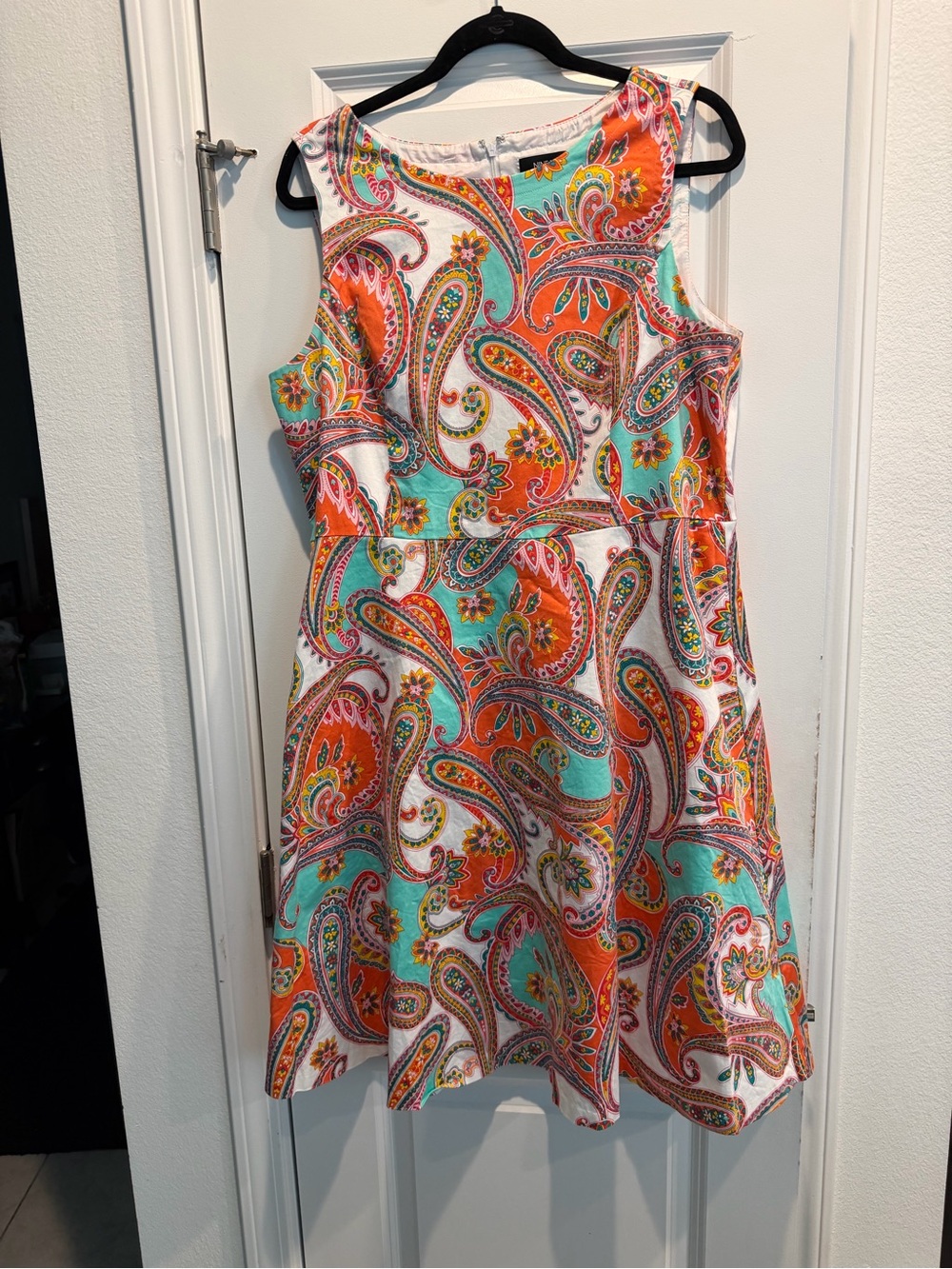 Nine West - Orange and Turquoise Paisley Dress
